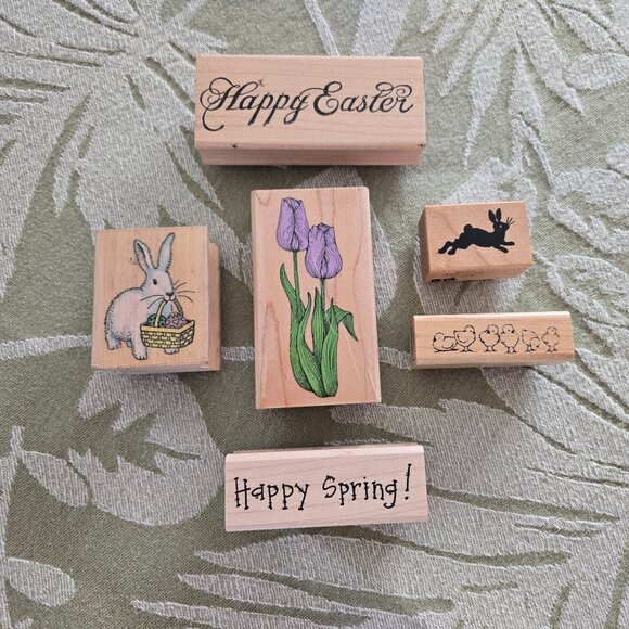 Rubber Stamps - Assorted Lot of 6 Spring/Easter Collection - Picture 1 of 15
